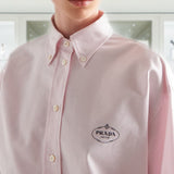 Embroidered Oxford cotton shirt