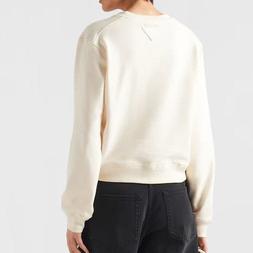 Cotton V-neck sweatshirt