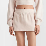 Cotton fleece miniskirt