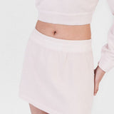 Cotton fleece miniskirt