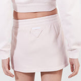 Cotton fleece miniskirt