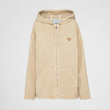 Cotton fleece hoodie jacket