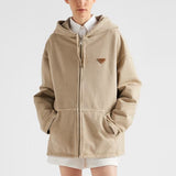 Cotton fleece hoodie jacket