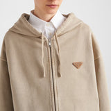 Cotton fleece hoodie jacket