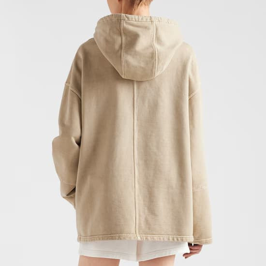 Cotton fleece hoodie jacket