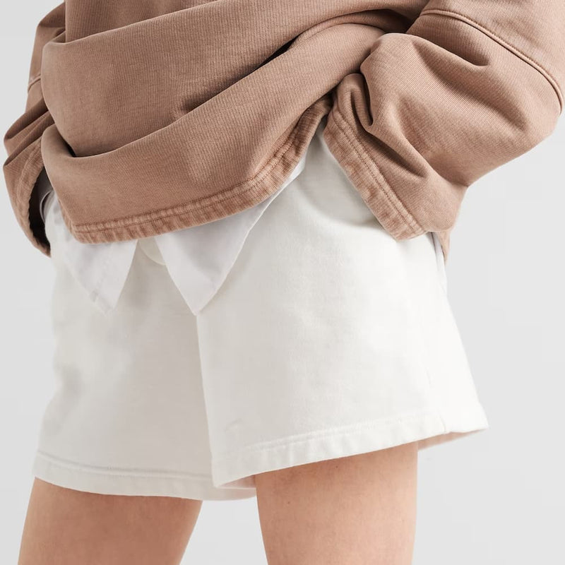 Cotton fleece shorts