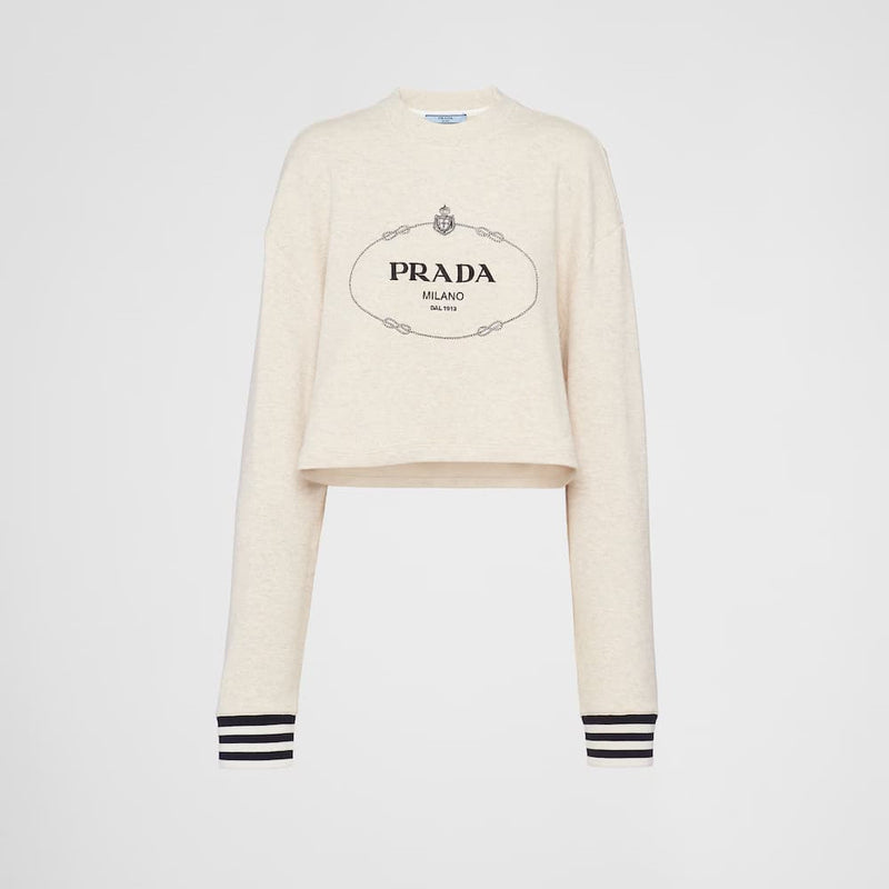 Oversized cotton fleece sweatshirt