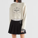 Oversized cotton fleece sweatshirt