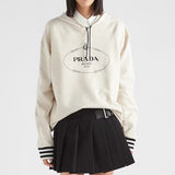 Oversized cotton fleece hoodie