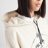 Oversized cotton fleece hoodie