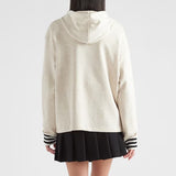 Oversized cotton fleece hoodie