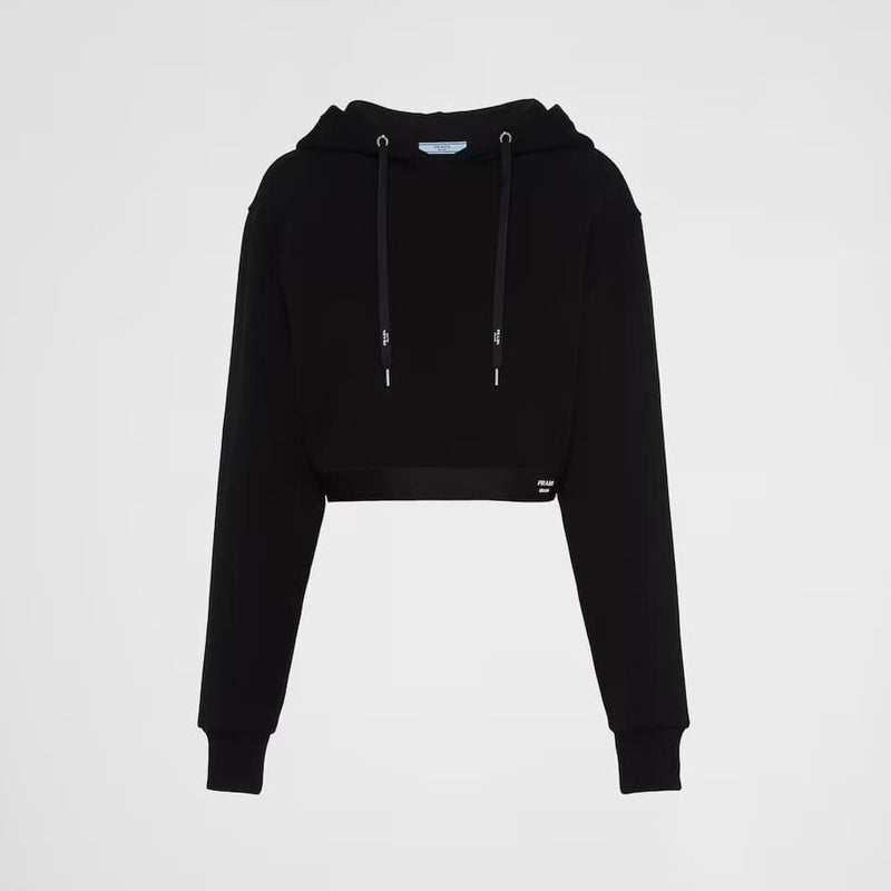 Cotton fleece and Re-Nylon hoodie