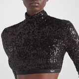 Sequined stretch top