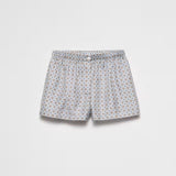 Printed silk twill shorts