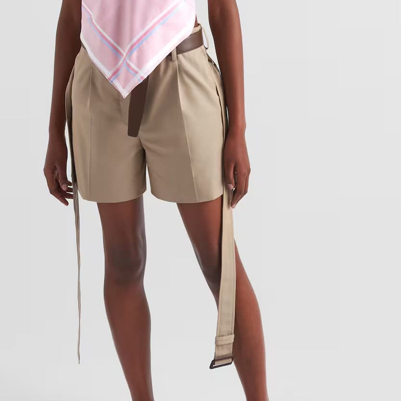 Cotton twill Bermudas