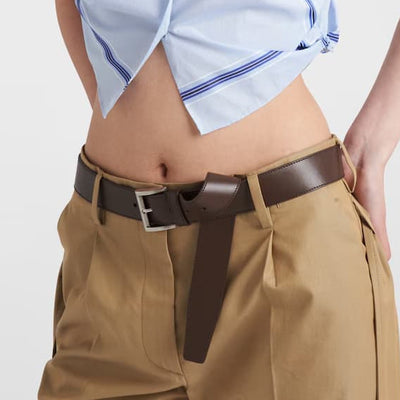 パンツ PRADA FW24 Khaki twill pant (P230IKSOOO14ZG F0065) マルチカラー イタリア PRADA(プラダ) パンツ(レディース