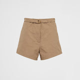 Panama cotton and linen shorts