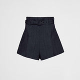 Pinstripe wool shorts