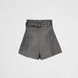 Pinstripe wool shorts