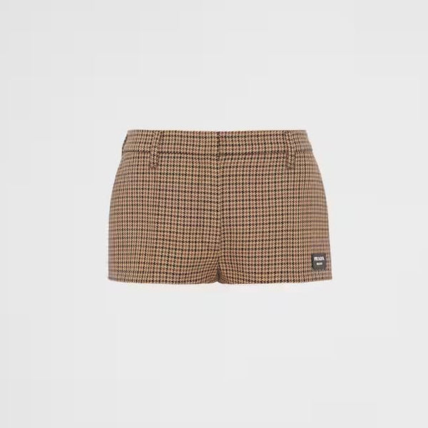 Houndstooth check shorts