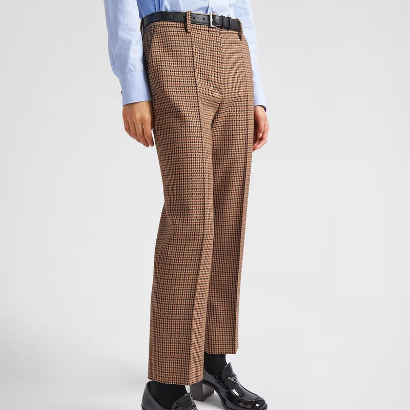 Houndstooth check pants