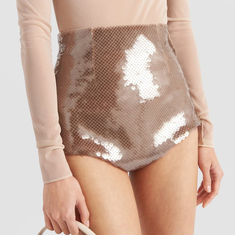 Sequined tulle panties