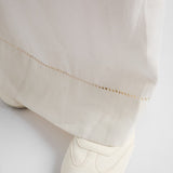 Embroidered linen skirt