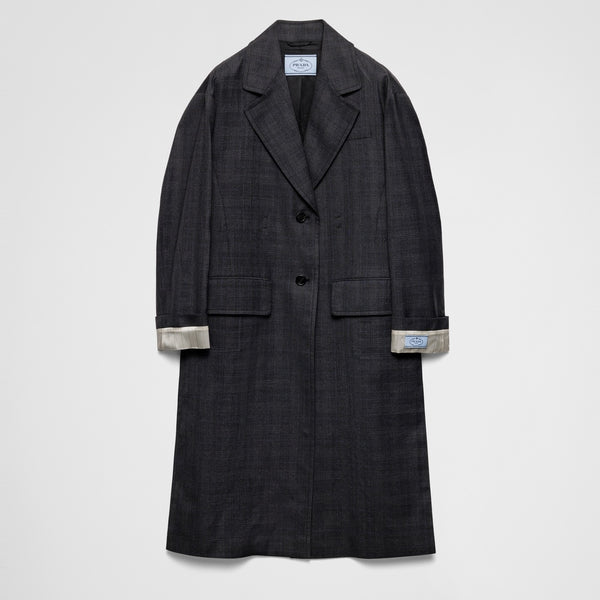 Single-breasted wool coat