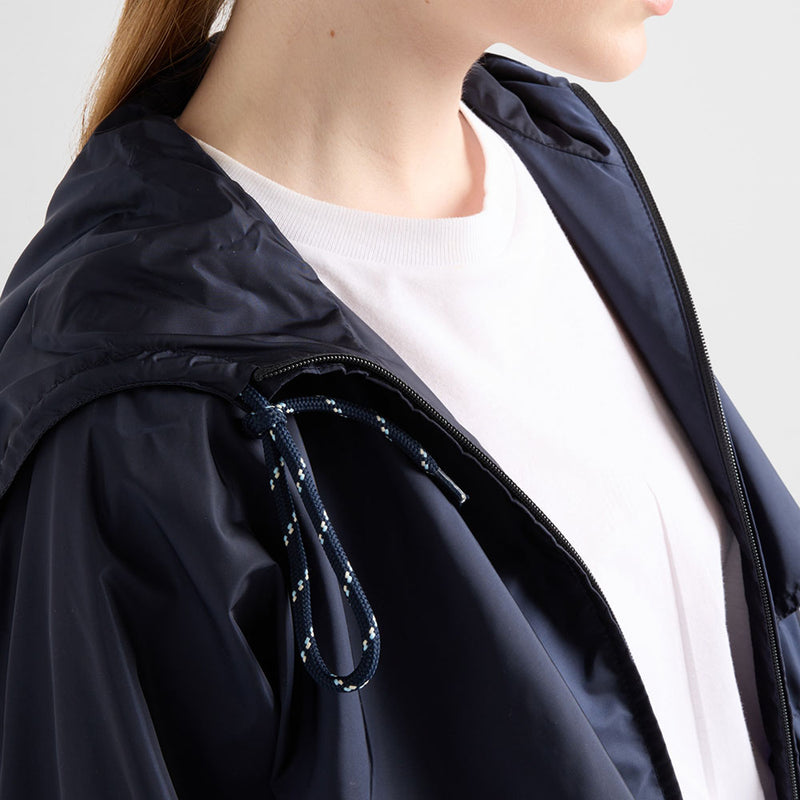 Long lightweight Re-Nylon raincoat