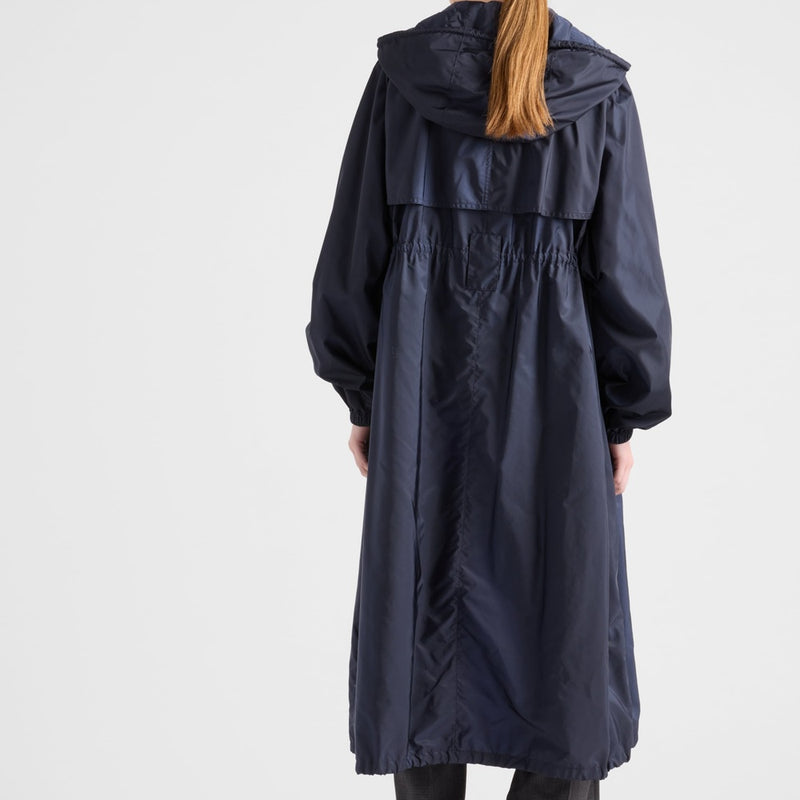 Long lightweight Re-Nylon raincoat