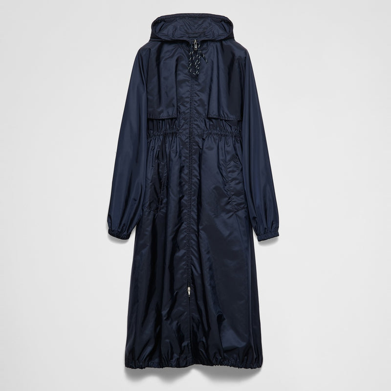 Long lightweight Re-Nylon raincoat