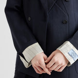 Double-breasted kid mohair jacket