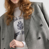 Double-breasted grisaille jacket