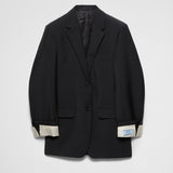 Single-breasted kid mohair jacket