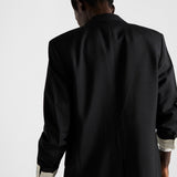 Single-breasted kid mohair jacket