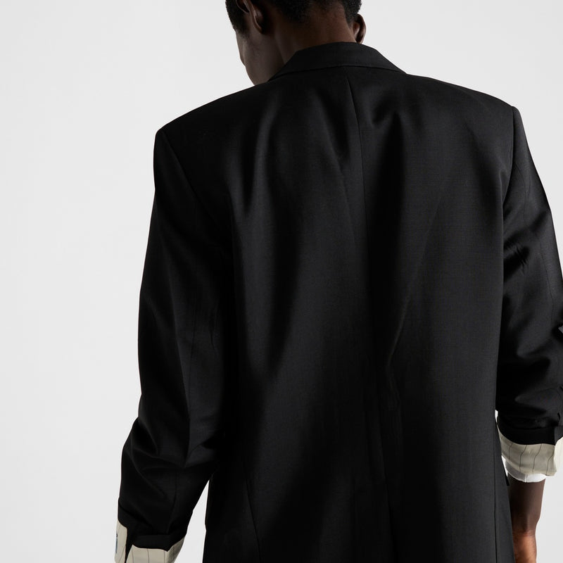 Single-breasted kid mohair jacket