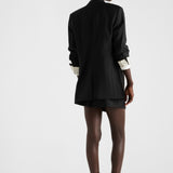 Single-breasted kid mohair jacket