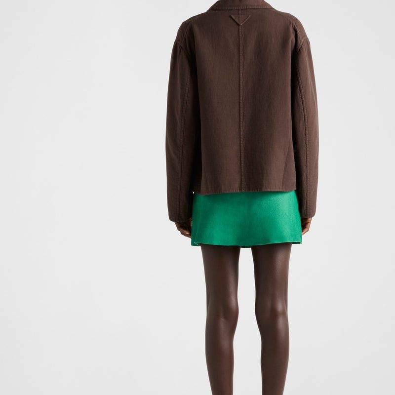 Single-breasted old double cotton jacket