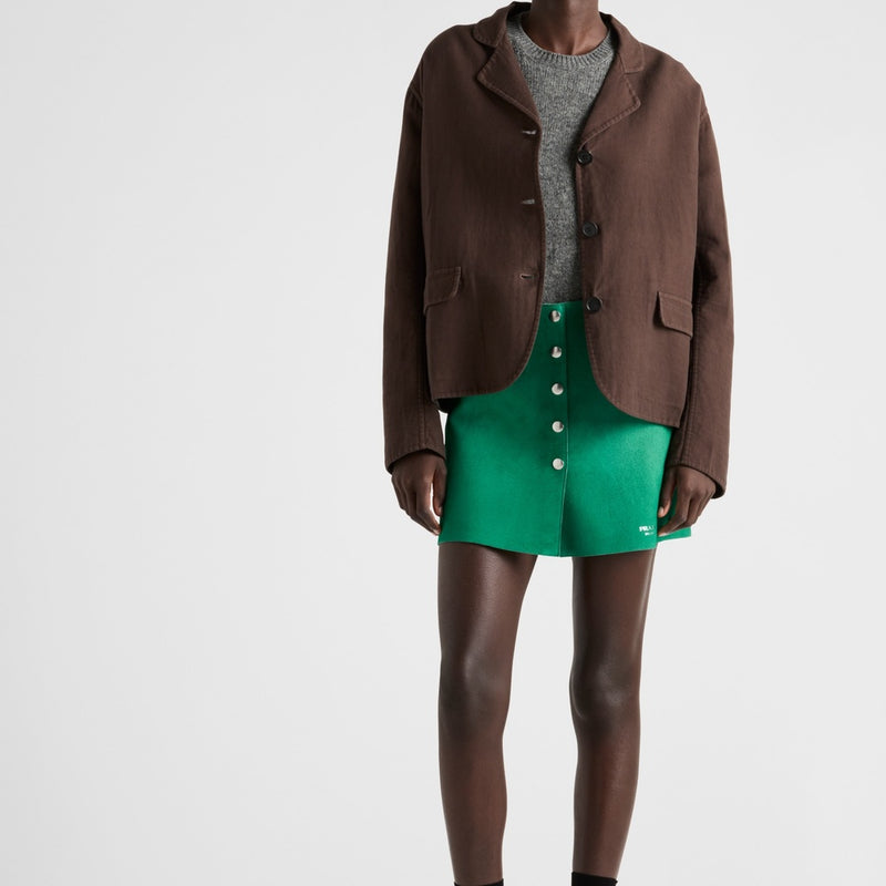 Single-breasted old double cotton jacket