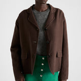 Single-breasted old double cotton jacket