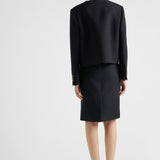 Single-breasted tricotine jacket