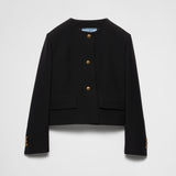 Single-breasted tricotine jacket