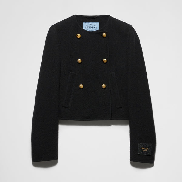 Double-breasted twill jacket