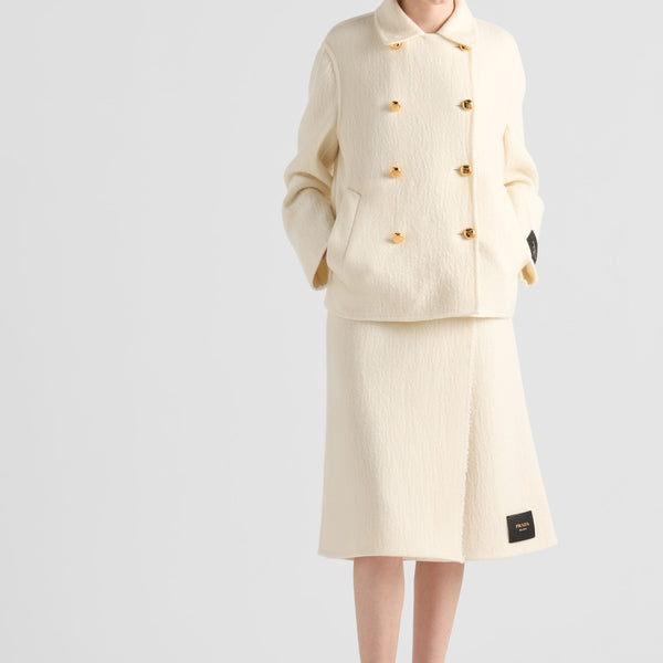 Double-breasted twill jacket