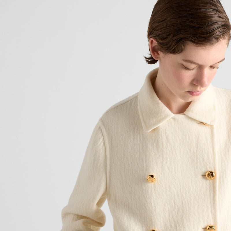 Double-breasted twill jacket