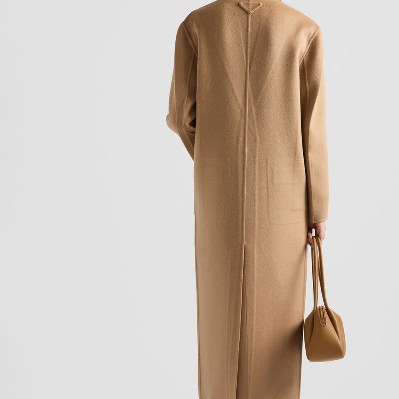 Long cashgora coat
