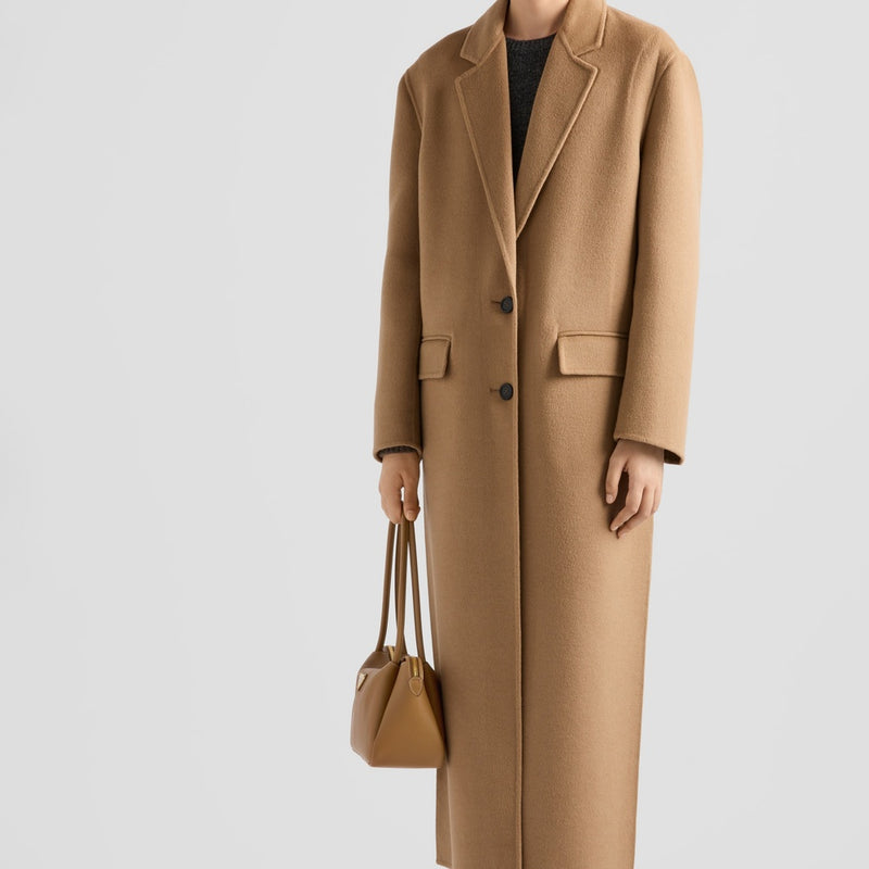 Long cashgora coat
