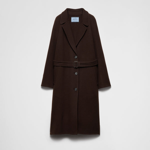 Single-breasted cashgora coat