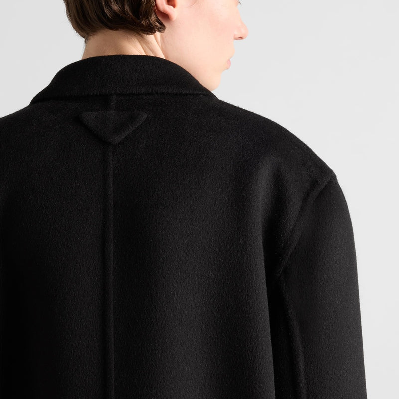 Long cashgora coat