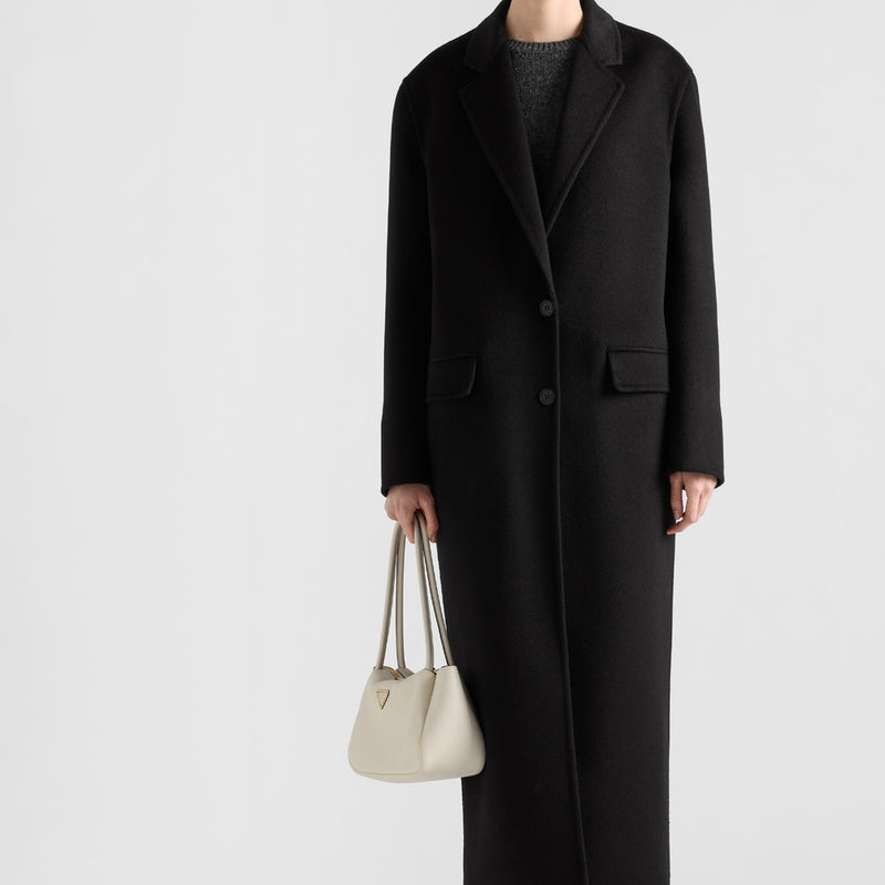Long cashgora coat